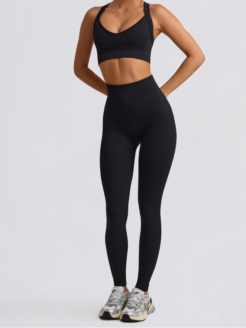Black bo and tee super sculpting High-Waist Seamless Leggings